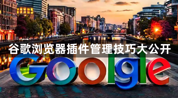 谷歌浏览器插件管理技巧大公开1