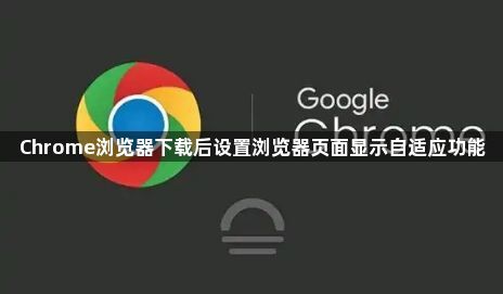 Chrome浏览器下载后设置浏览器页面显示自适应功能1