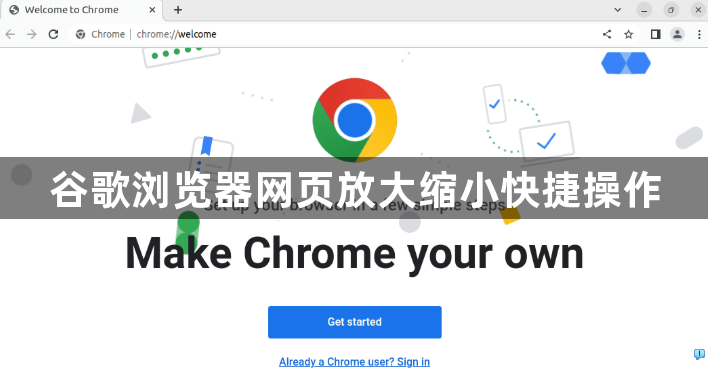 谷歌浏览器网页放大缩小快捷操作1