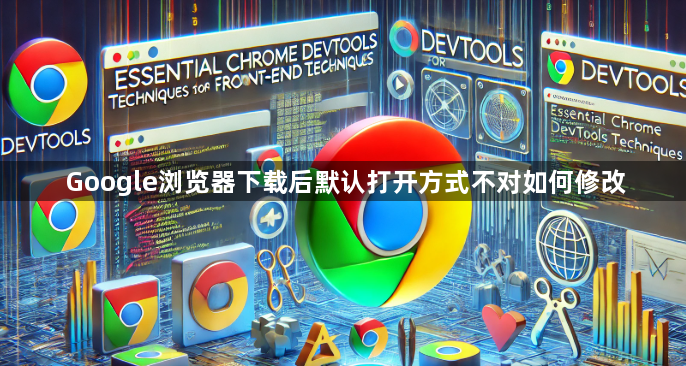 Google浏览器下载后默认打开方式不对如何修改1