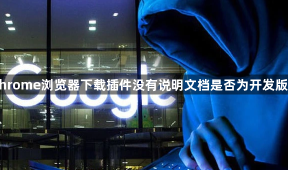 Chrome浏览器下载插件没有说明文档是否为开发版本1