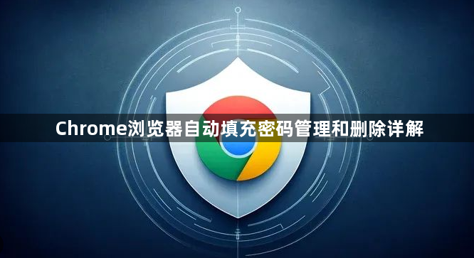 Chrome浏览器自动填充密码管理和删除详解1