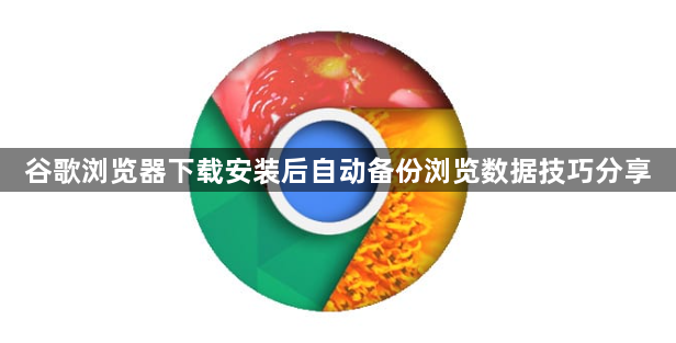 谷歌浏览器下载安装后自动备份浏览数据技巧分享1