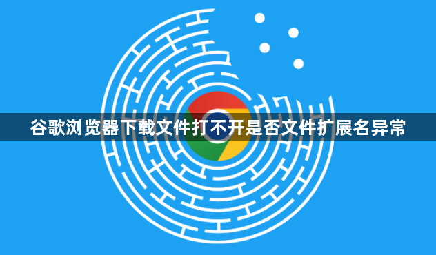 谷歌浏览器下载文件打不开是否文件扩展名异常1