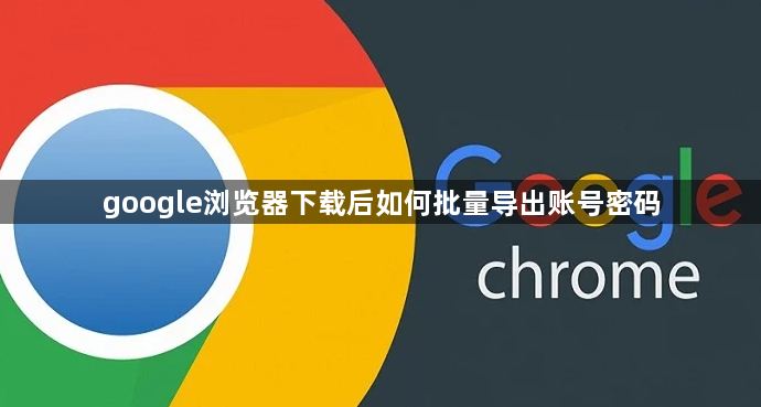 google浏览器下载后如何批量导出账号密码1