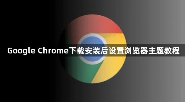 Google Chrome下载安装后设置浏览器主题教程1