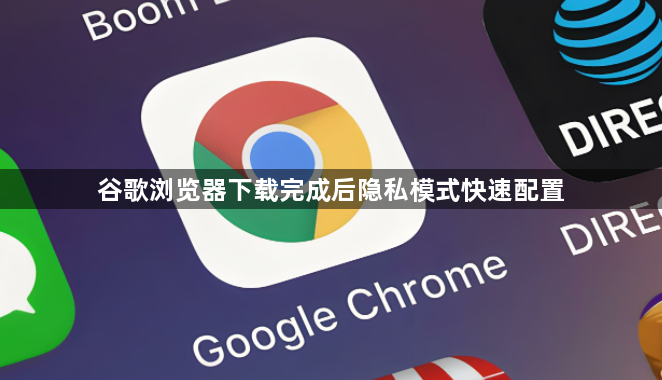 谷歌浏览器下载完成后隐私模式快速配置1