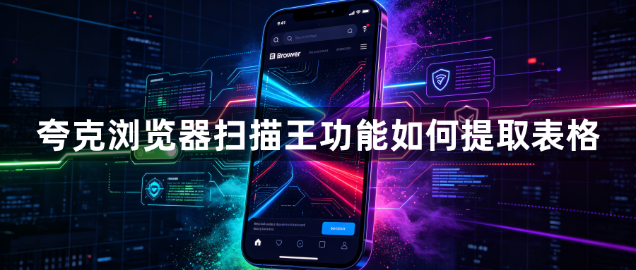 夸克浏览器扫描王功能如何提取表格1