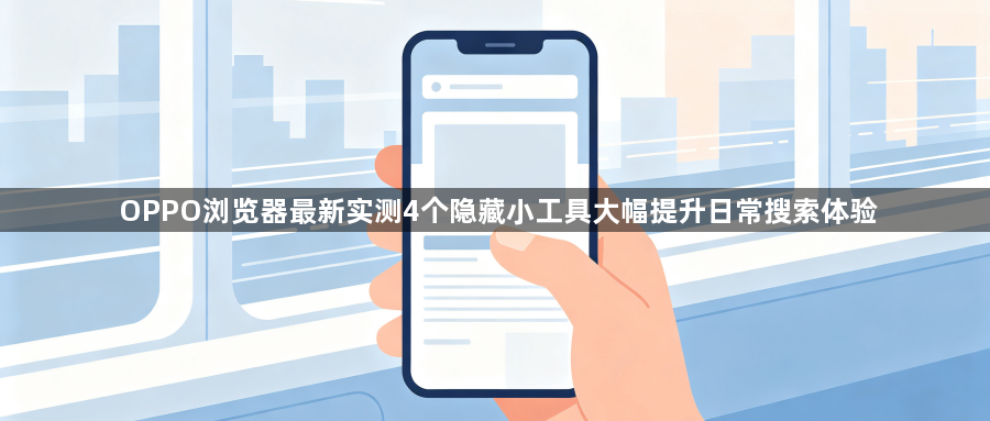 OPPO浏览器最新实测4个隐藏小工具大幅提升日常搜索体验1