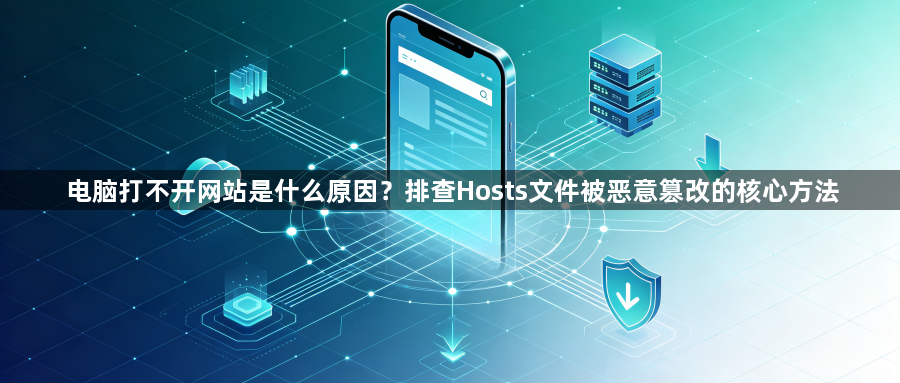 电脑打不开网站是什么原因?排查Hosts文件被恶意篡改的核心方法1