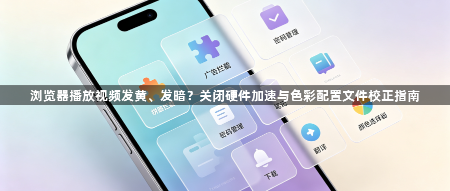 浏览器播放视频发黄、发暗?关闭硬件加速与色彩配置文件校正指南1