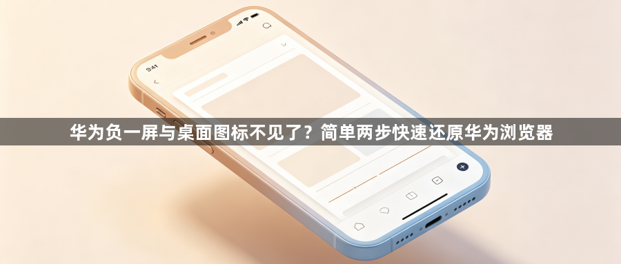 华为负一屏与桌面图标不见了？简单两步快速还原华为浏览器1
