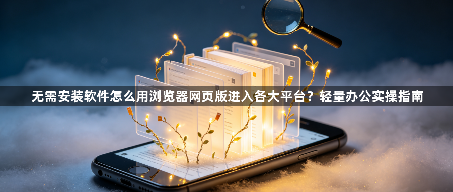 无需安装软件怎么用浏览器网页版进入各大平台？轻量办公实操指南1