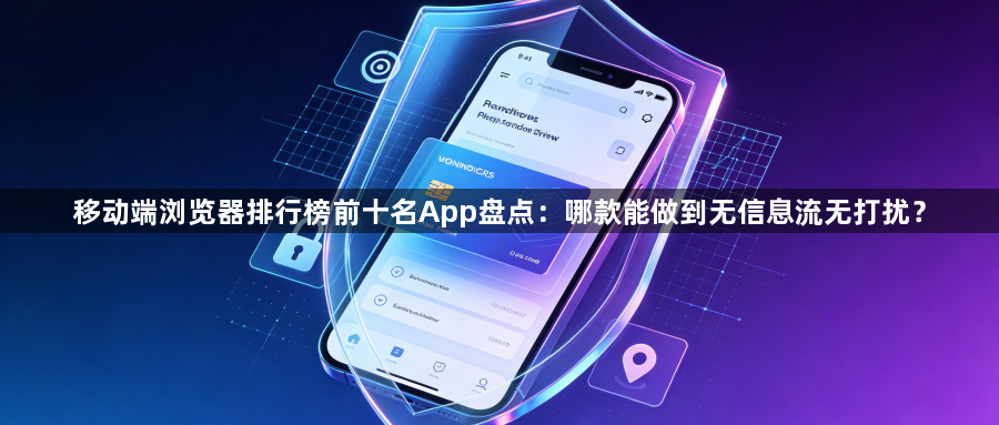 移动端浏览器排行榜前十名App盘点:哪款能做到无信息流无打扰?1