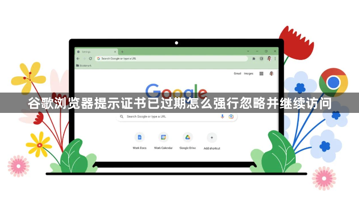 谷歌浏览器提示证书已过期怎么强行忽略并继续访问1
